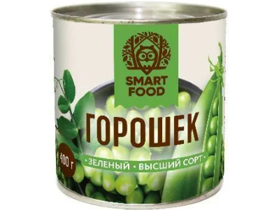 Горошек зеленый, \Smart food\, 400г
