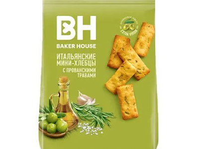 Хлебцы-мини, \Baker House\, \Итальянские\, прованские травы, 110г