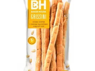 Палочки хлебные, \Baker House\, \Grissini\, подсолнечник, 80г
